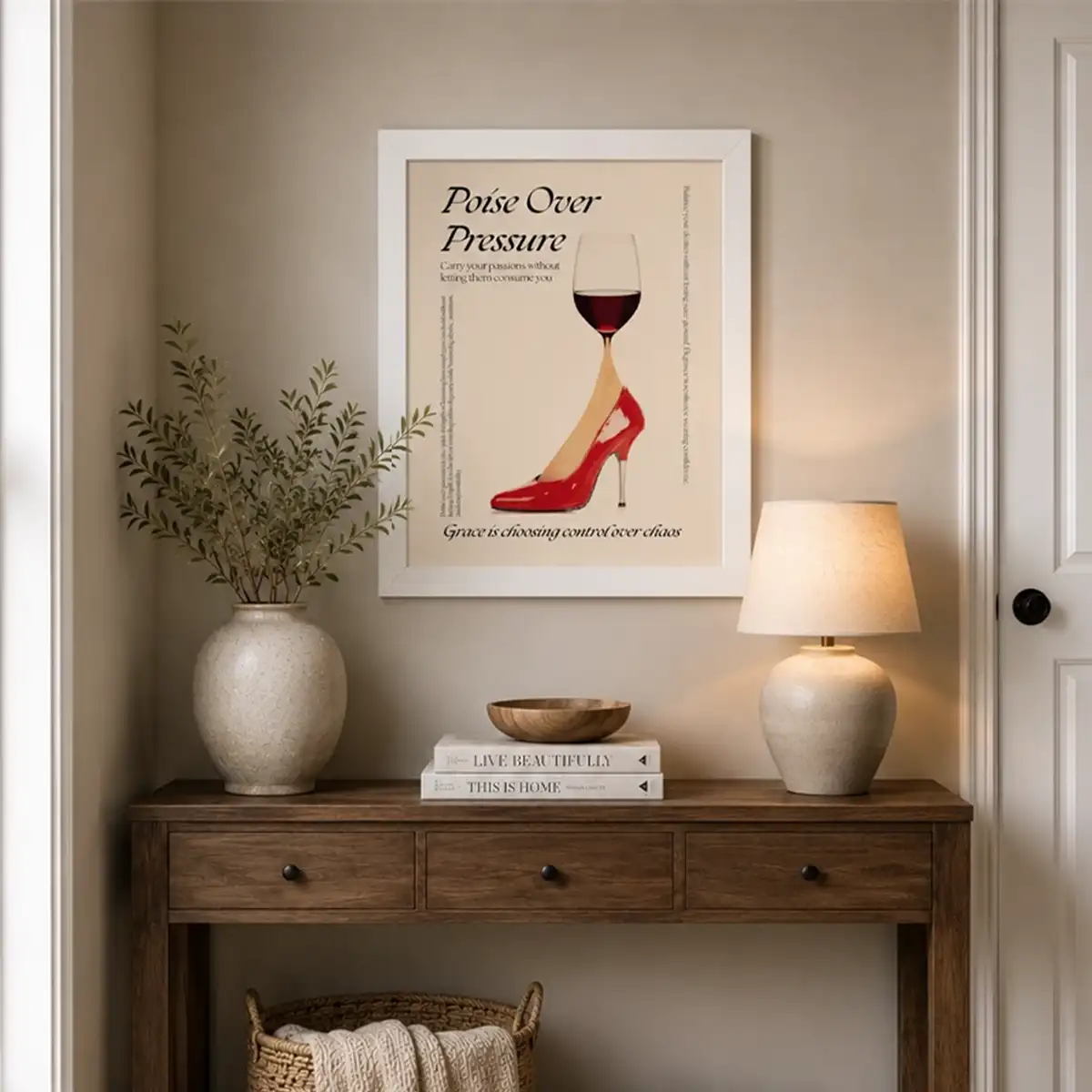 Poise Over Pressure Framed Poster