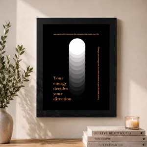 Your Energy Decides Your Direction Framed Poster
