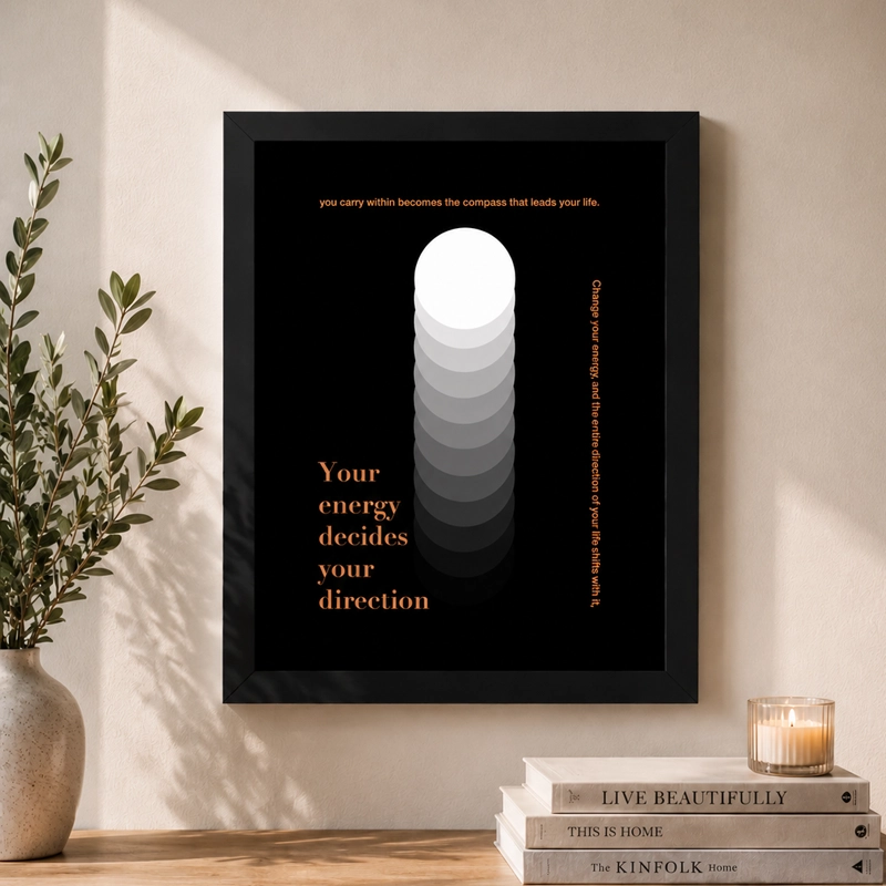 Your Energy Decides Your Direction Framed Poster