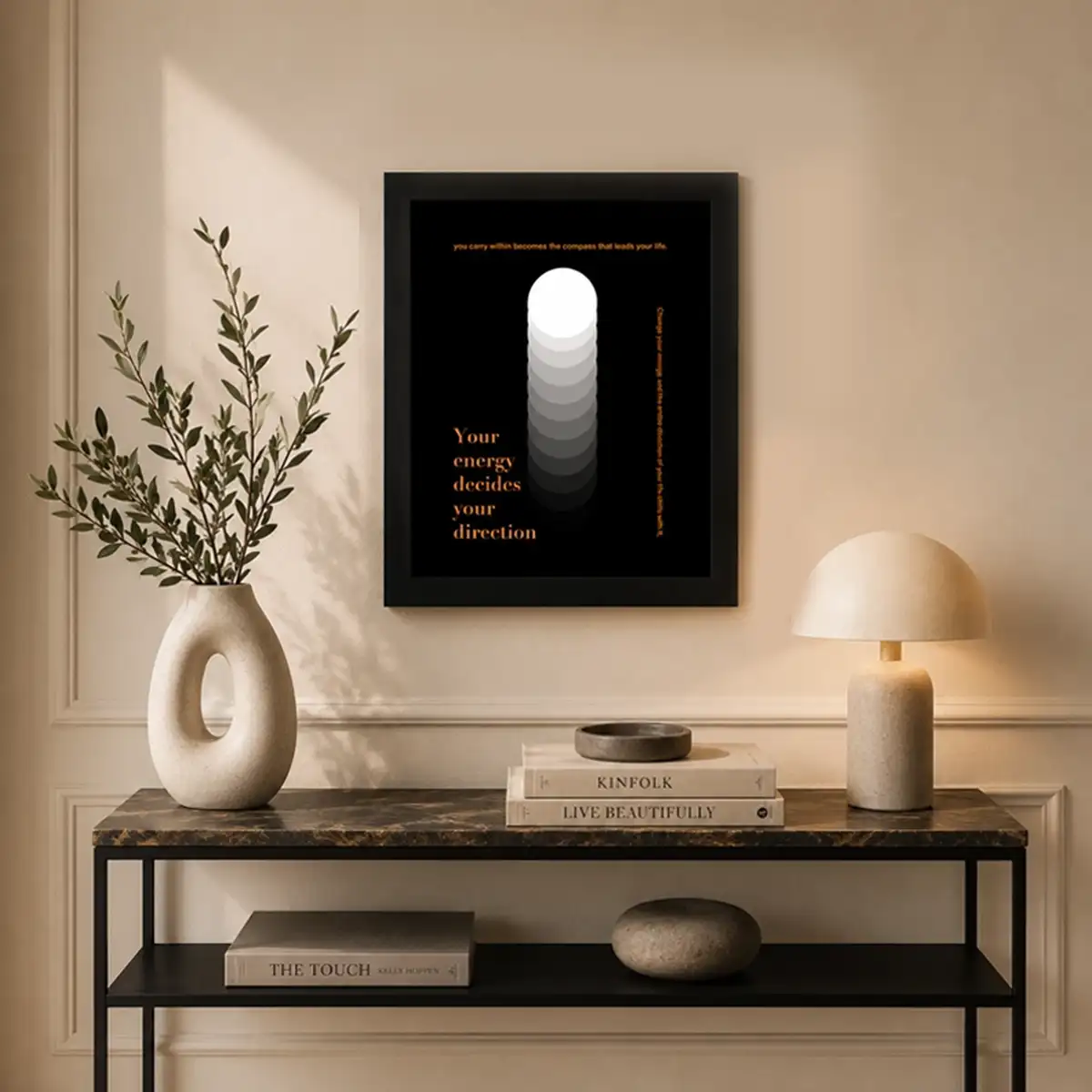 Your Energy Decides Your Direction Framed Poster