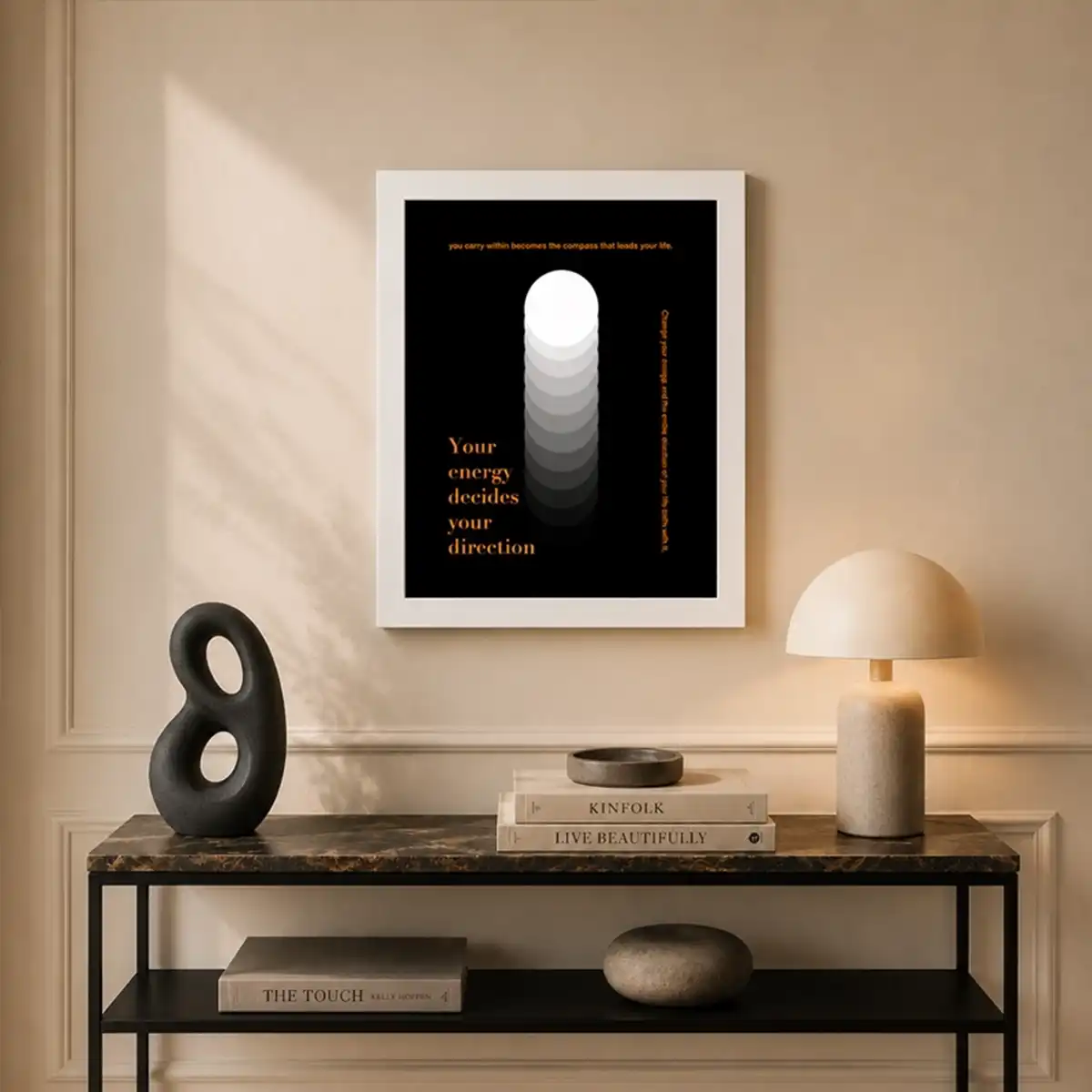Your Energy Decides Your Direction Framed Poster