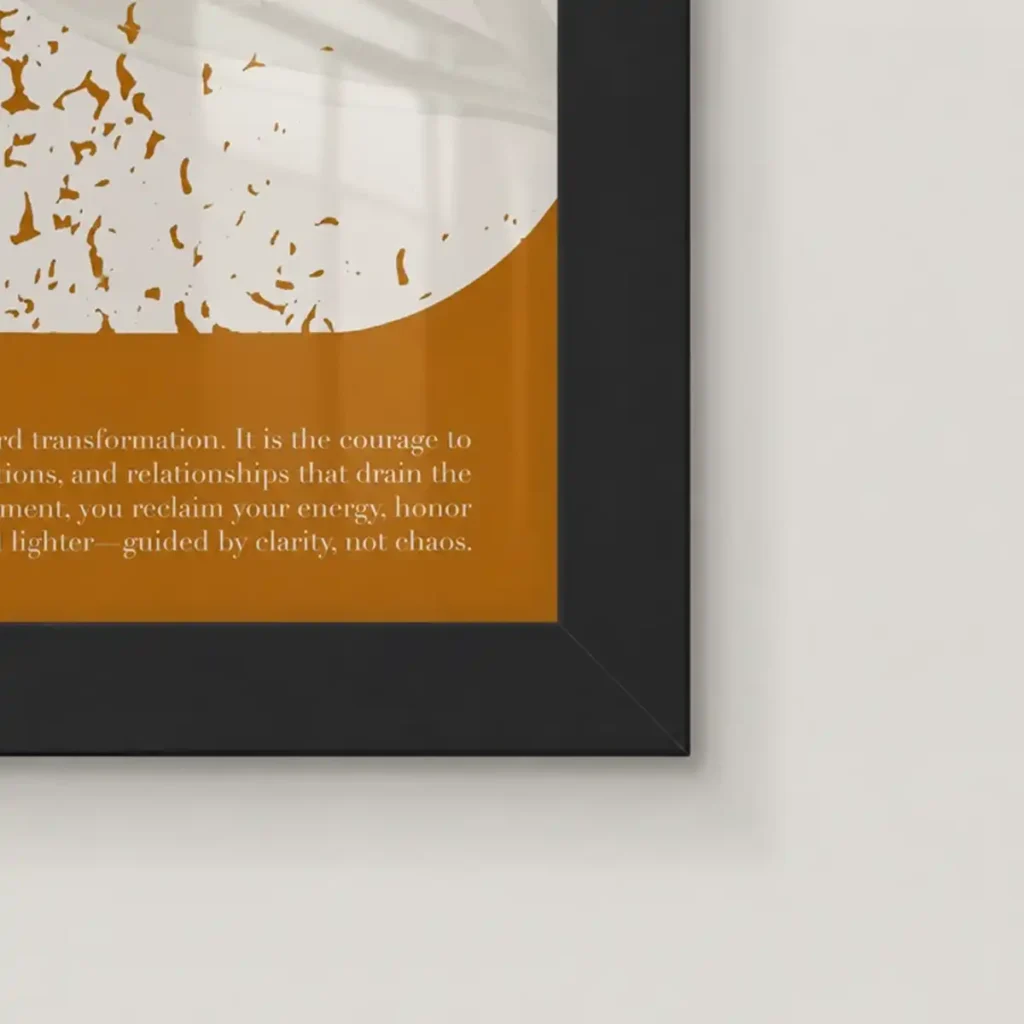 Quietly Becoming Free Poster Frame