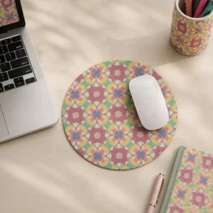 Pastel Mosaic Mouse Pad