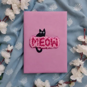 MEOW – Hand Embroidered A5 Journal