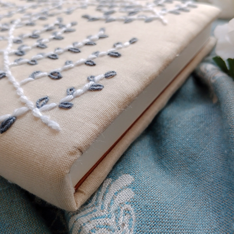 PEARL JOY – Hand Embroidered A5 Journal - Cream, A5 & 160