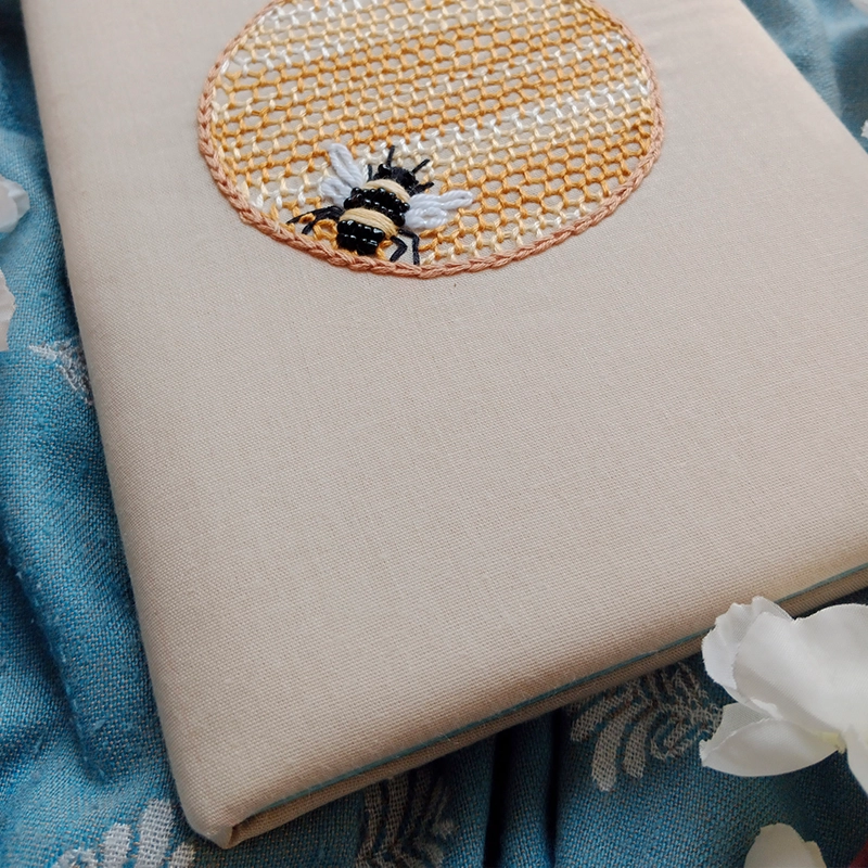 HONEYBEE – Hand Embroidered A5 Journal