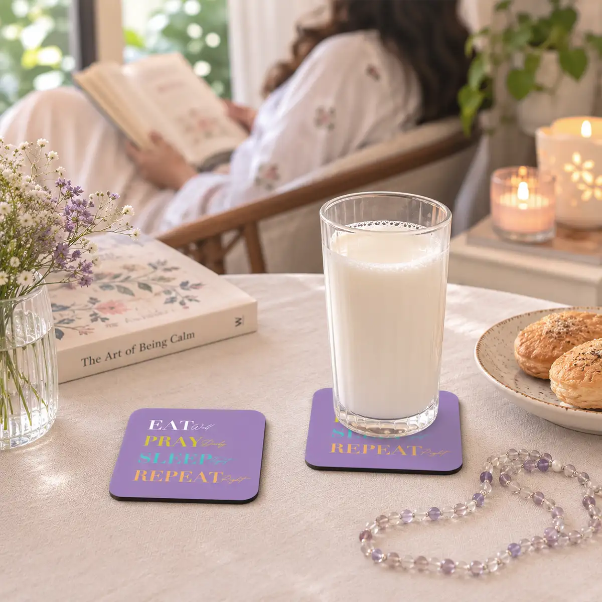 Eat Pray Sleep Coasters