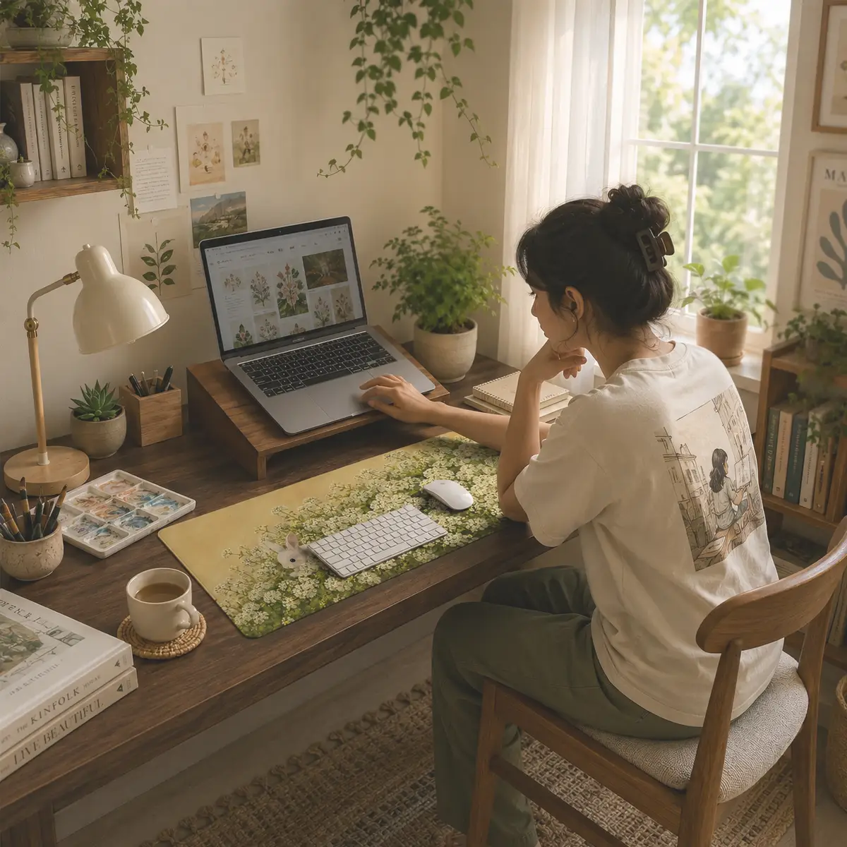 Little Meadow Friends Desk Mat