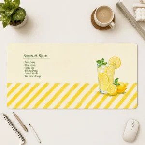 Screen Off Sip On Desk Mat