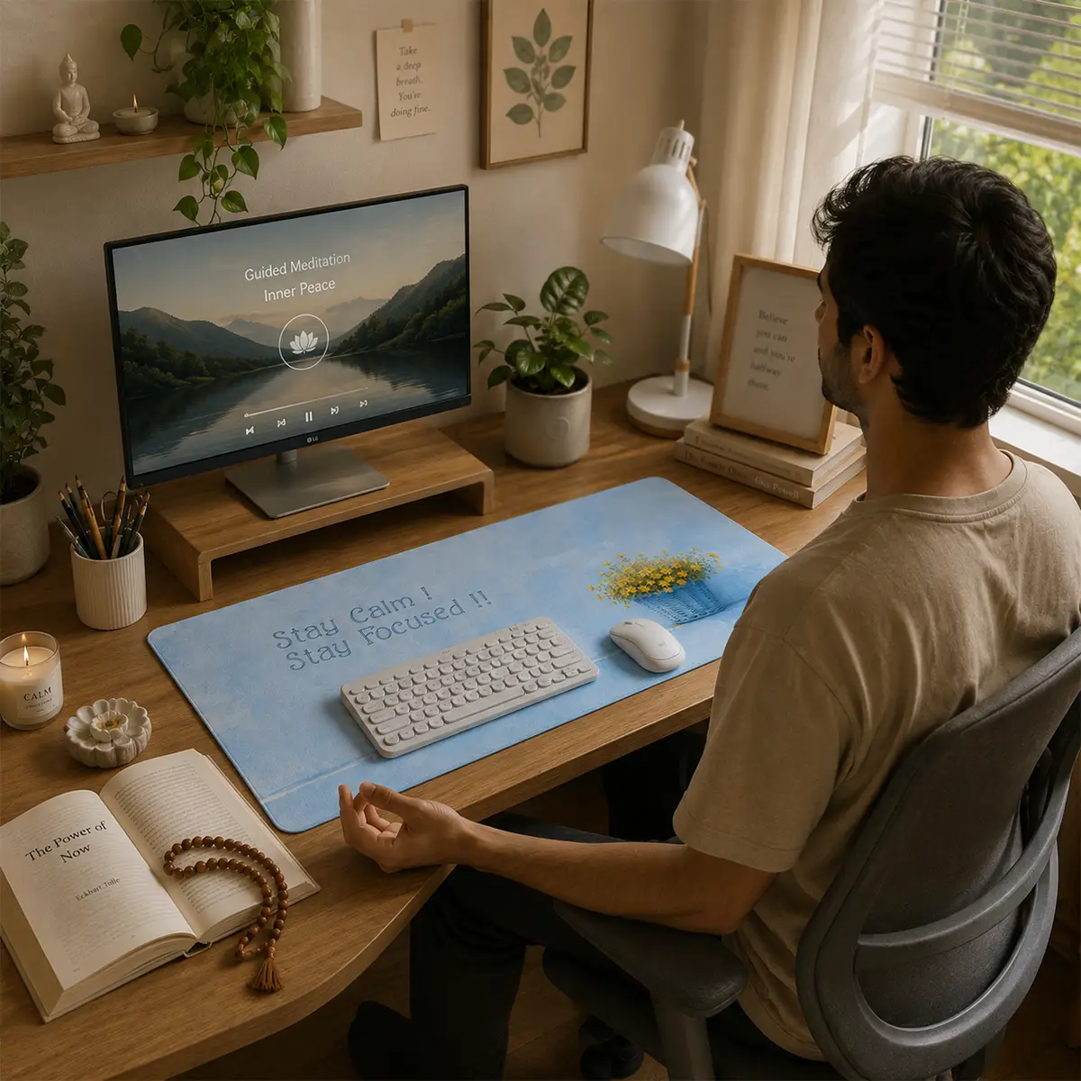 Calm & Focused Desk Mat