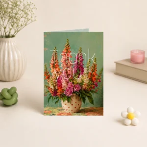 Floral Thank you Greeting Card
