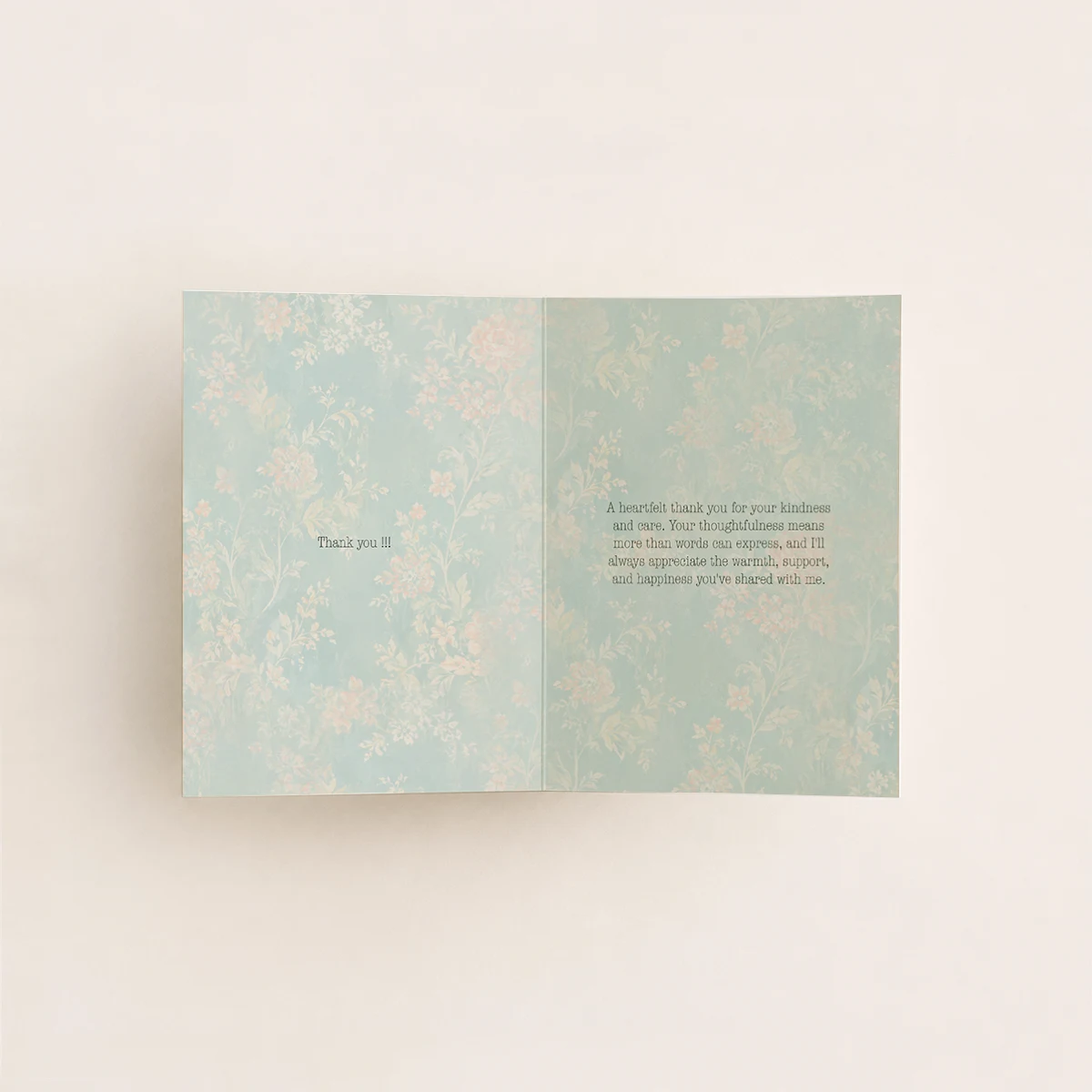 Floral Thank you Greeting Card