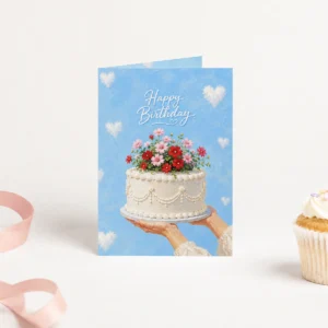 Happy Birthday Cake Greeting Card