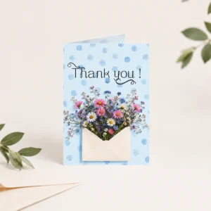 Thank You Flower Greeting Card