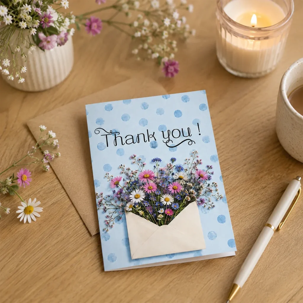 Thank You Flower Greeting Card