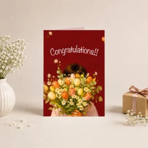 Congratulations Red Greeting Card