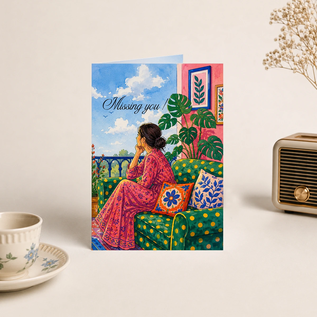 Missing You Greeting Card
