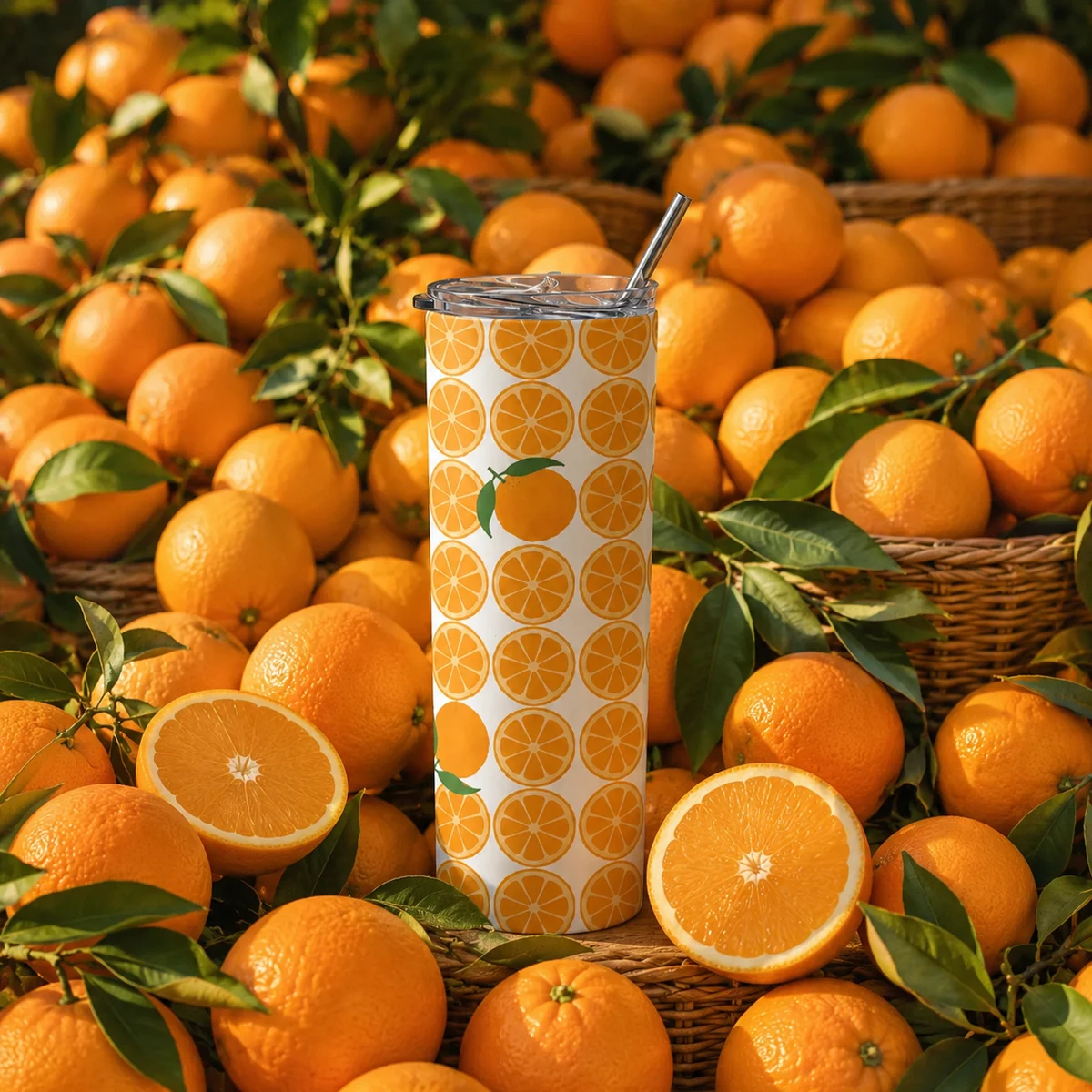 Citrus Crush Printed Tumbler - Orange, 20 oz