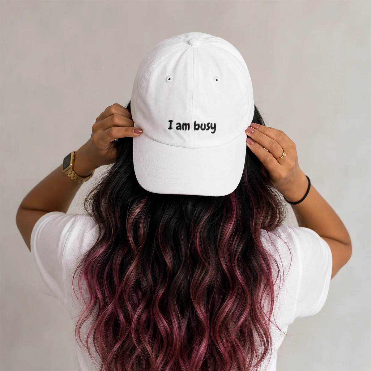 I Am Busy Printed BaseBall Cap