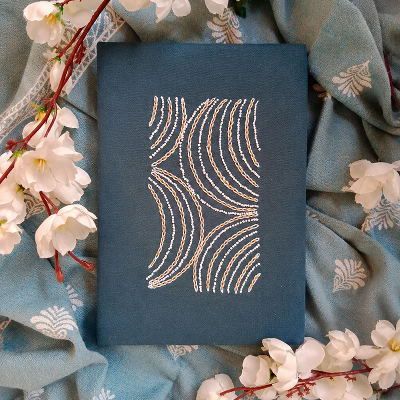 MOON MOON – Hand Embroidered A5 Journal