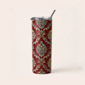 Royal Damask Printed Tumbler - Red, 20 oz
