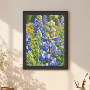 Bluebonnet Glow Framed Poster_FR_035_WH_2