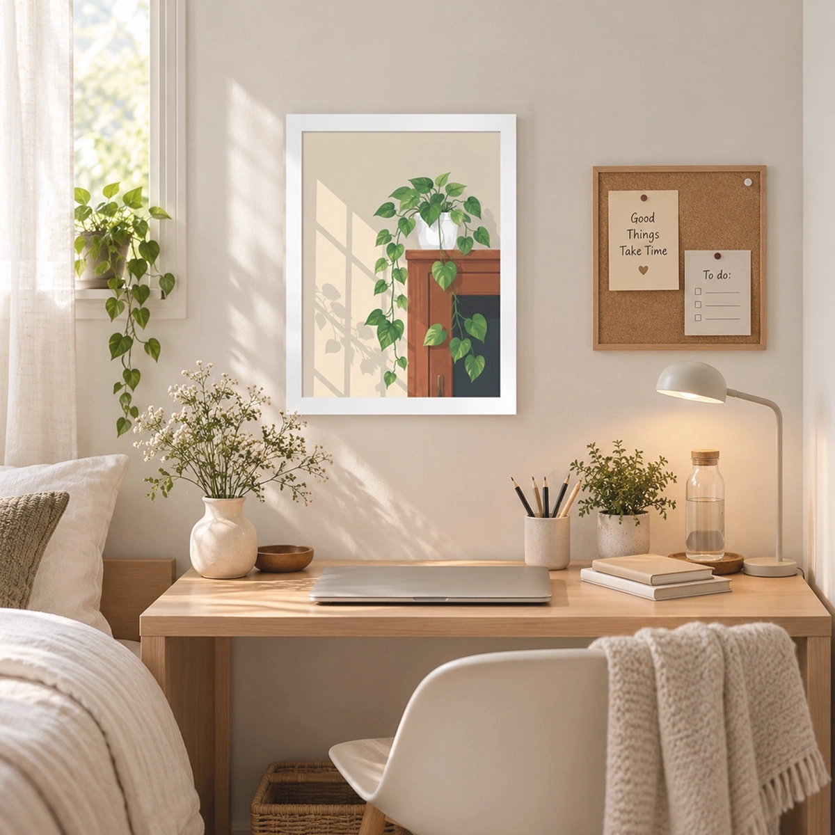Cabinet Greenery Framed Poster_FR_038_WH_3