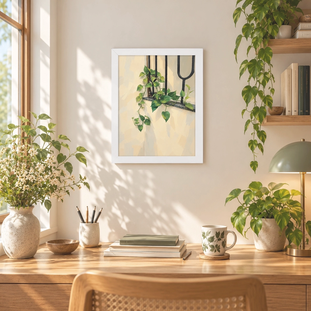 Guarded Pothos Framed Poster_FR_032_WH_2