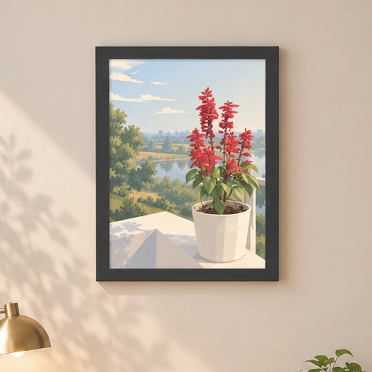 Riverside Salvia Framed poster