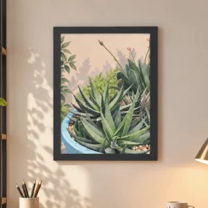 Spiky Succulents Framed poster