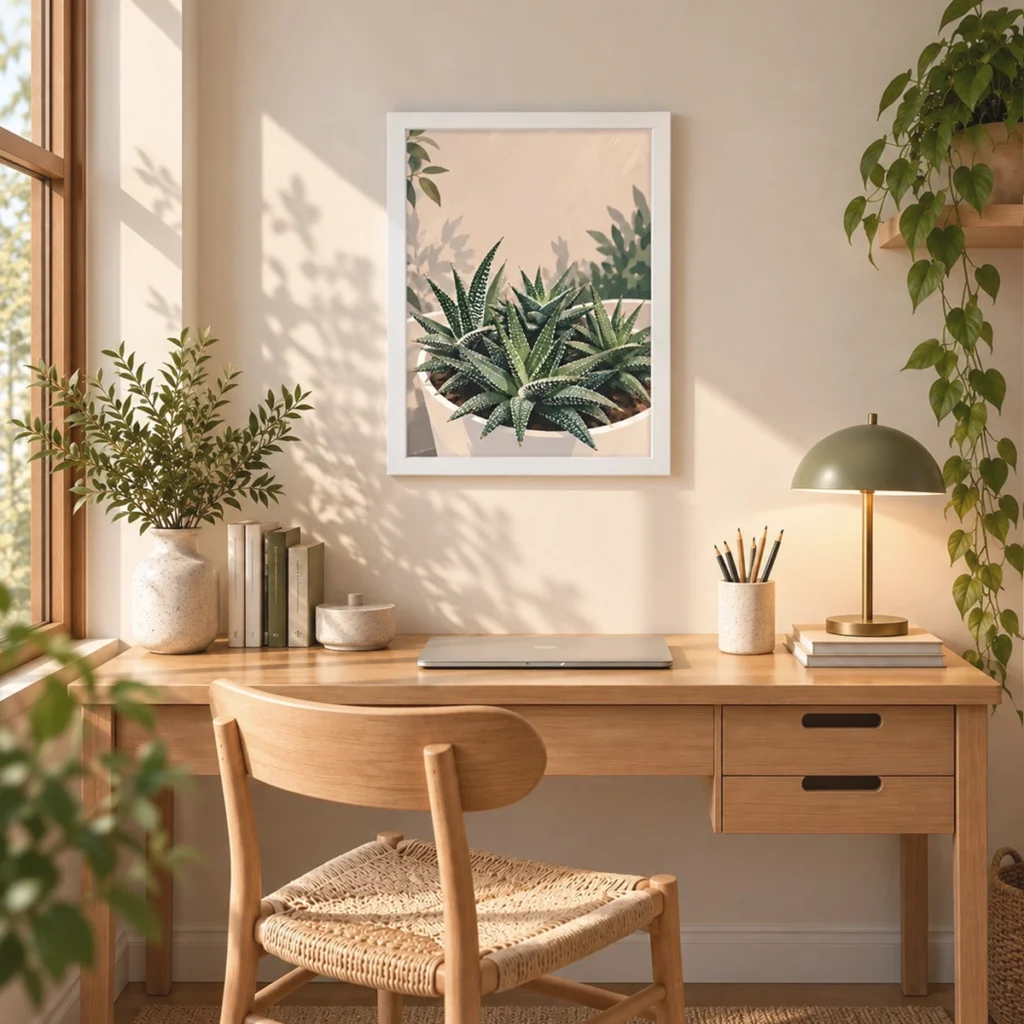 Succulent Sanctuary Framed Poster_FR_031_WH_2