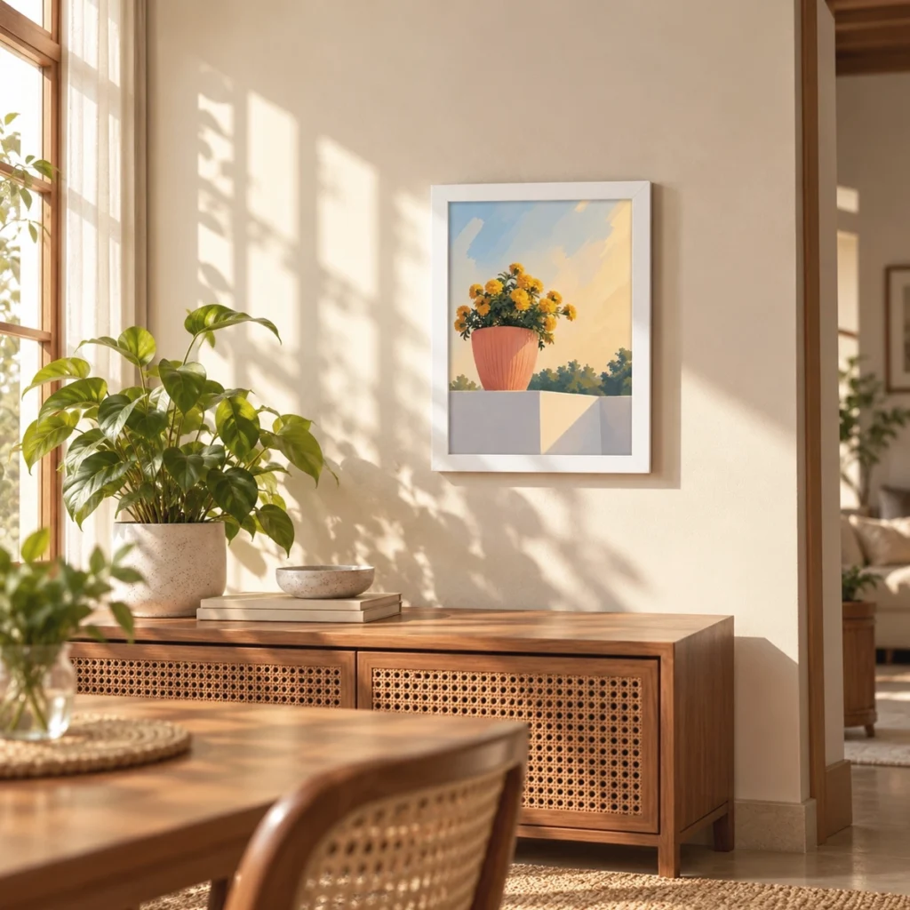 Sunlit Marigolds Framed poster