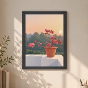 Sunset Bougainvillea Framed Poster_FR_041_WH_3