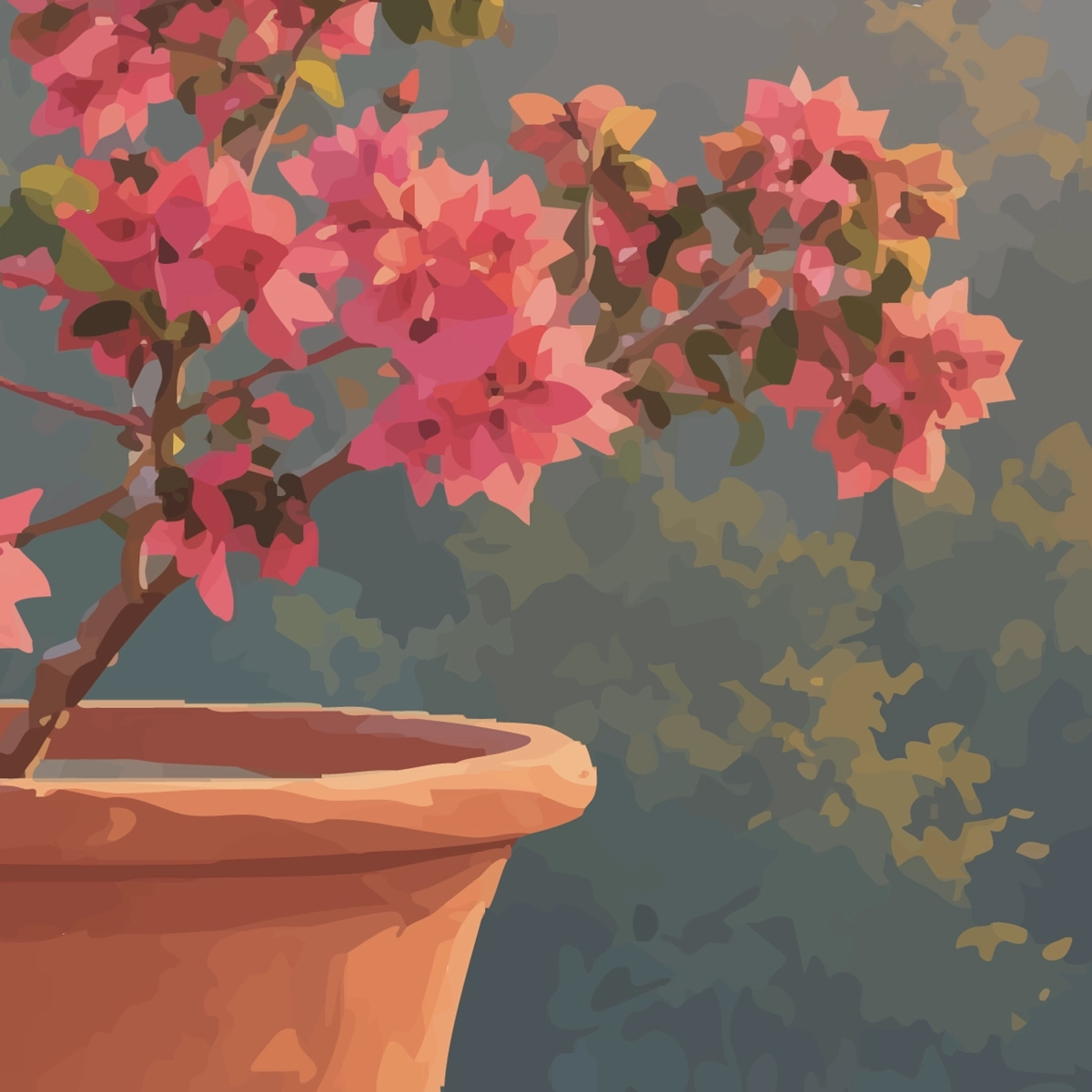 Sunset Bougainvillea Framed Poster_FR_041_WH_3