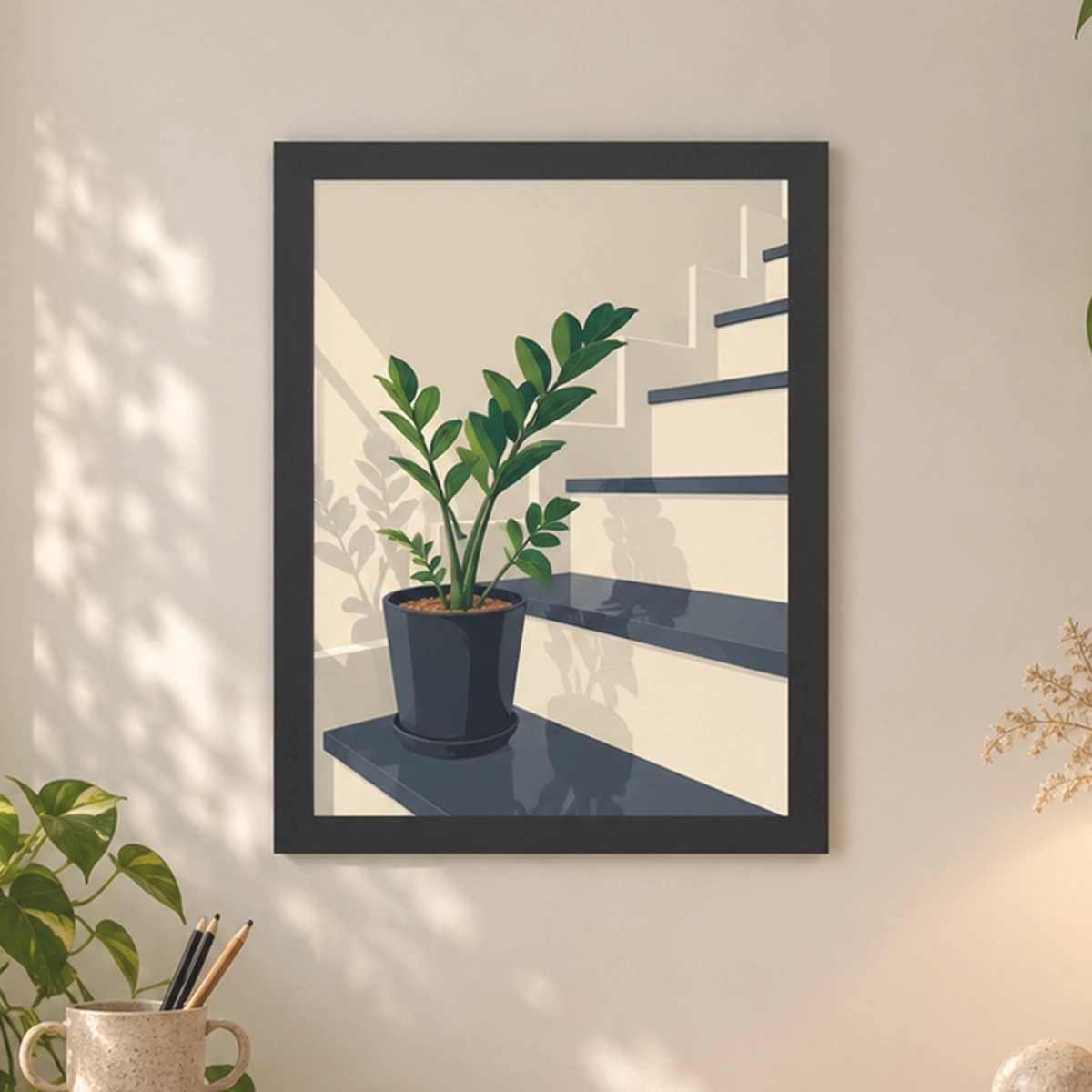 Zamiifolia Oasis Framed Poster_FR_037_BL_2