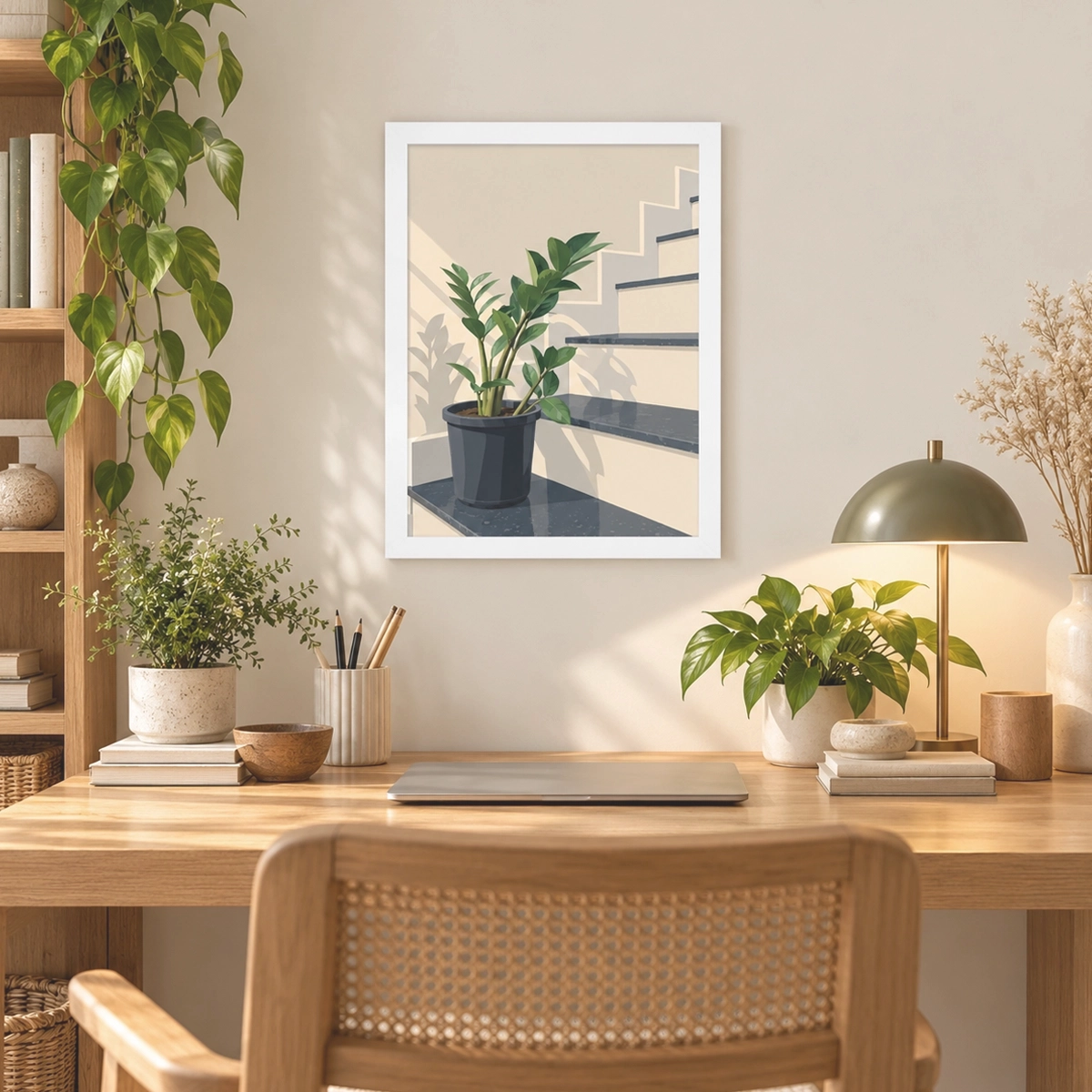 Zamiifolia Oasis Framed Poster_FR_037_BL_2